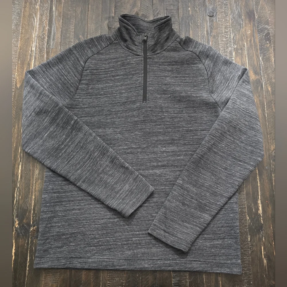 Banana Republic Sweater Men’s Gray Moisture Wicking 1/4 Zip Long Sleeve Large